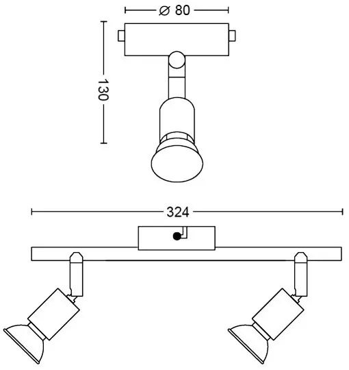 Philips - Faretto LIMBALI 2xGU10/50W/230V bianco