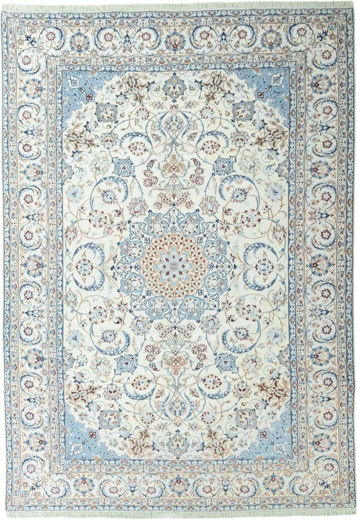 Nain Tappeto 350 x 240 Beige (Iran) Annodato A Mano