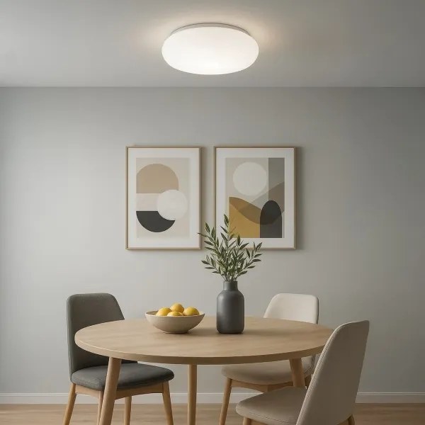 Plafoniera PULSO 3xE27/15W/230V diam. 42 cm bianca