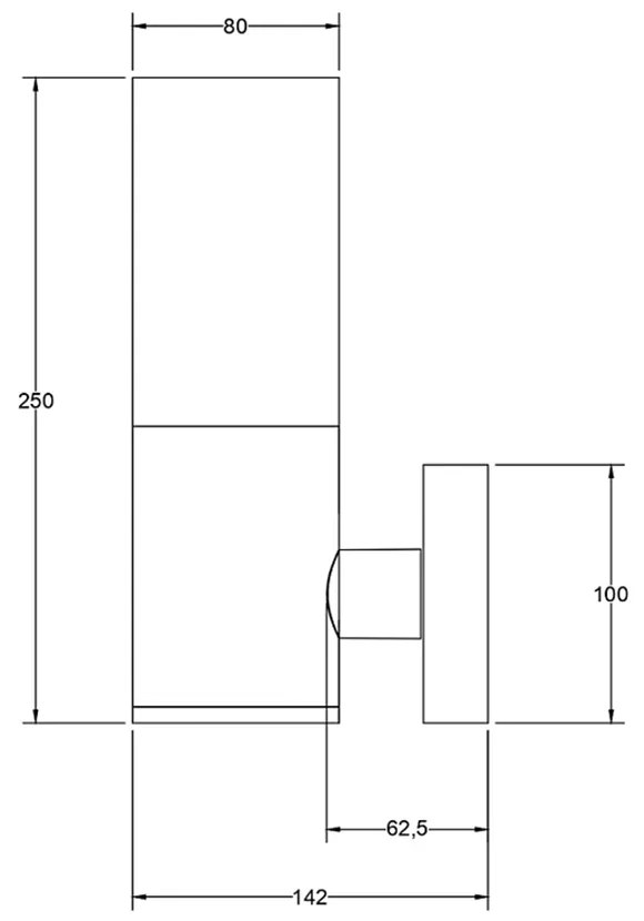 Lampada Da Parete Moderna Da Esterno Metallo Grigio 1 Luce E27 60W Ip54