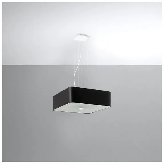 Sollux SL.0774 - Lampadario su filo LOKKO 5xE27/60W/230V 45 cm nero