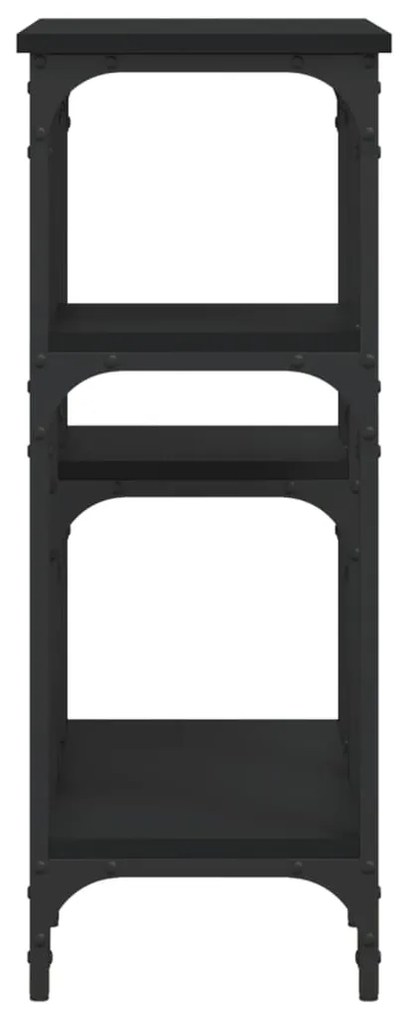 Tavolino Consolle Nero 80x29x75 cm in Legno Multistrato