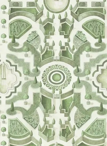 Cole & Son Carta da parati Topiary - Leaf Green