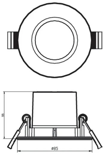 Philips - Faretto LED da incasso dimmerabile per bagno DIVE LED/5W/230V IP65