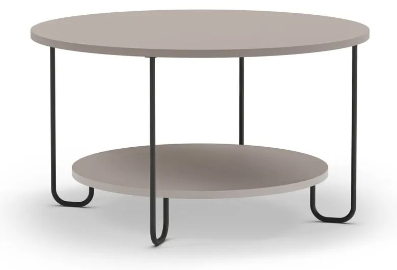 Tavolino rotondo grigio ø 80 cm Tonka - Marckeric