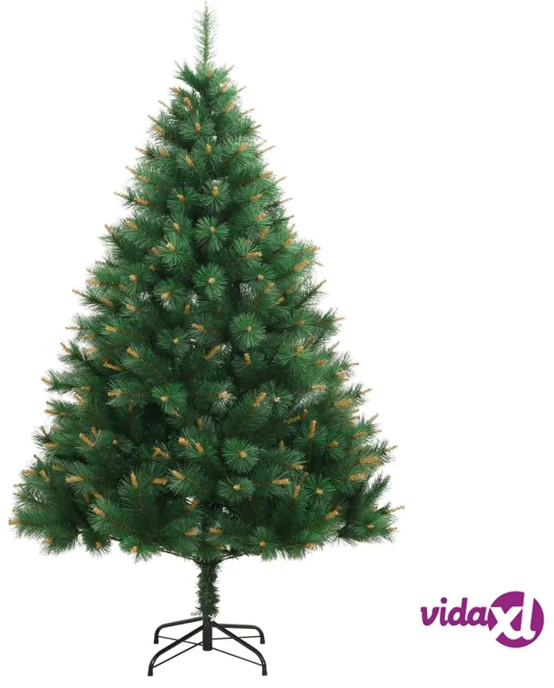 vidaXL Albero di Natale Artificiale Incernierato con Base 120 cm