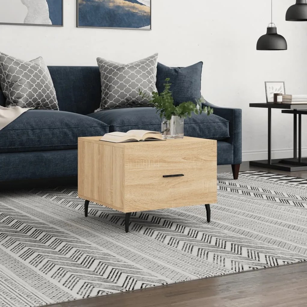 Tavolino Da Salotto Rovere Sonoma 50x50x40 Cm Legno Multistrato /