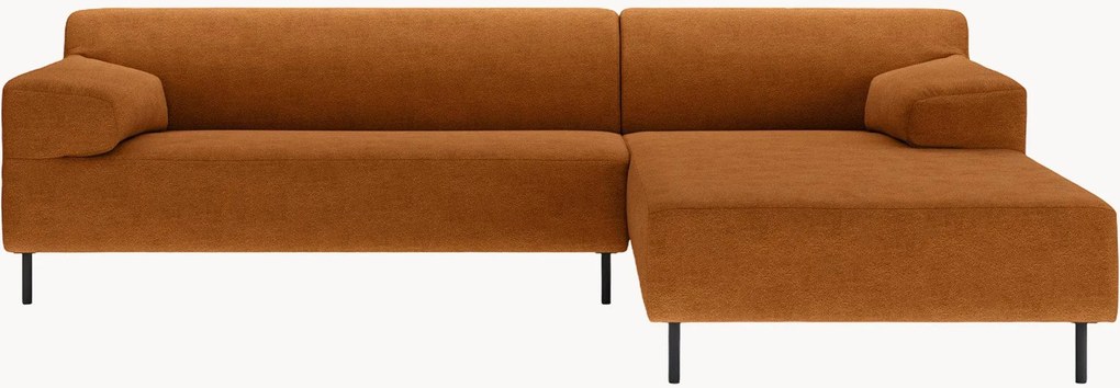 Divano angolare arancione scuro/nero freistil180