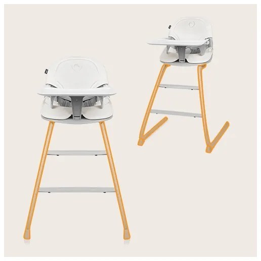 Lionelo - Seggiolino da pranzo 2 in 1 DALIA bianco/grigio