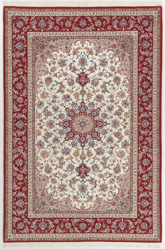 Isfahan Tappeto 160x230 (Iran) Annodato A Mano