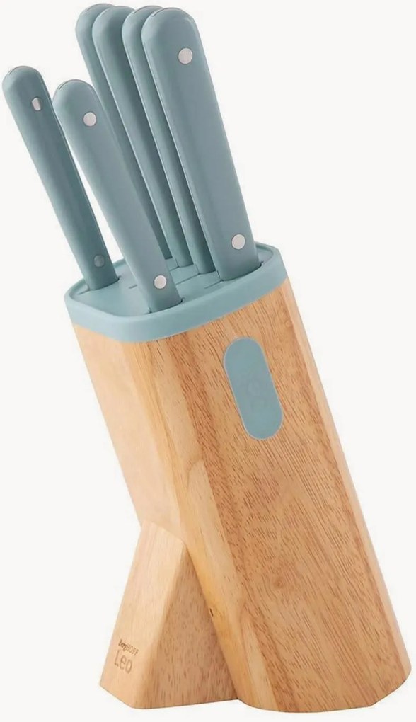 Ceppo portacoltelli con 6 coltelli Leo