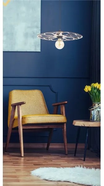 Lampadario a sospensione con filo FALCO 1xE27/60W/230V diametro 30 cm beige