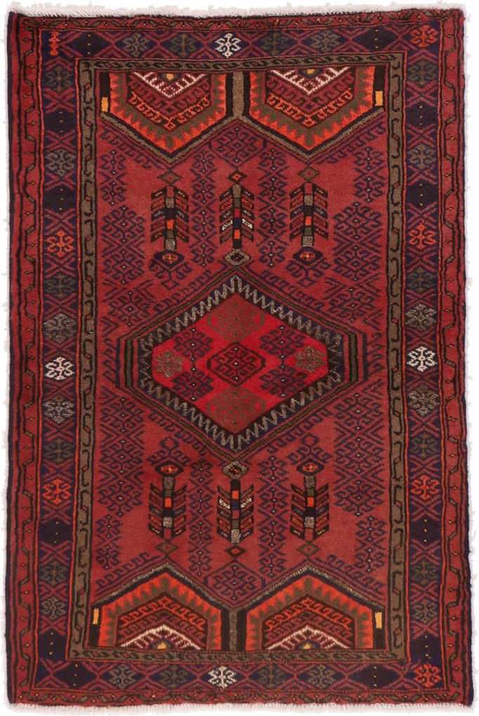 Hamedan Tappeto 100x150 (Iran) Annodato A Mano
