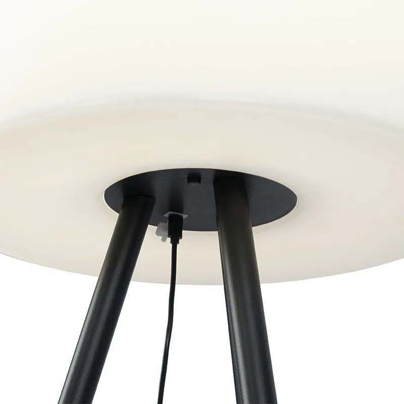 Lampada da terra per esterni moderna nera IP44 con LED solare - Virginia