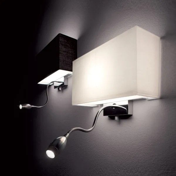 Ideal Lux - Lampada LED flessibile HOTEL 1xE27/60W/230V + LED/1,5W/230V