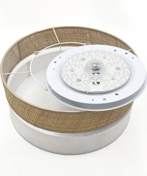 Plafoniera LED SIRJA BOHO LED/20W/230V Ø 35 cm beige/bianco