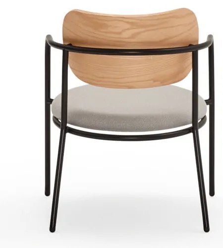 Sedia da pranzo grigia in rovere Eclipse - Teulat