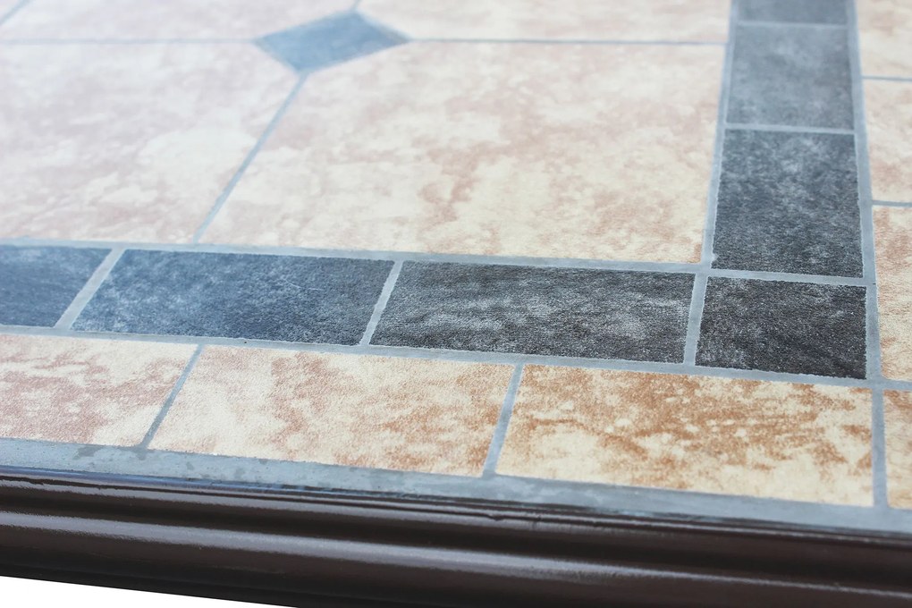 VENTUS - set tavolo in ferro cm 80 x 80 x 74 h con 4 poltrone Ventus