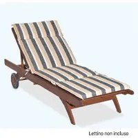 Cuscino da esterno per lettino prendisole, 196x58 cm con volant - Cuscino Da Esterno Per Lettino Prendisole, 196x58 Cm Con Volant Sahara (righe Bianche/beige/grigie)