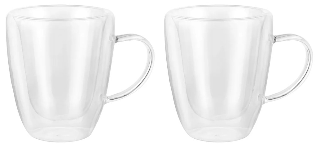 Set 2 mug 260 ml in vetro borosilicato