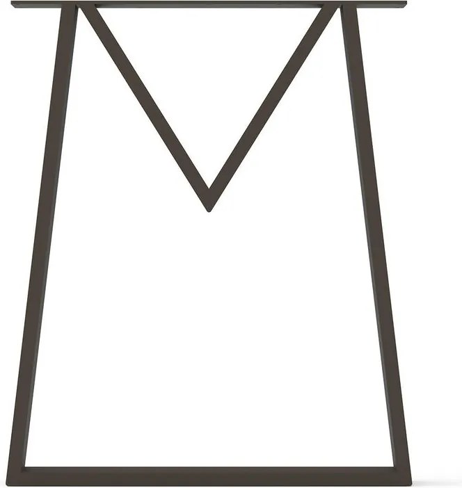 Gamba per mobili trapezoidale STEELMI Wine in acciaio bronzo opaco L 60 x P 8 x H 71 cm