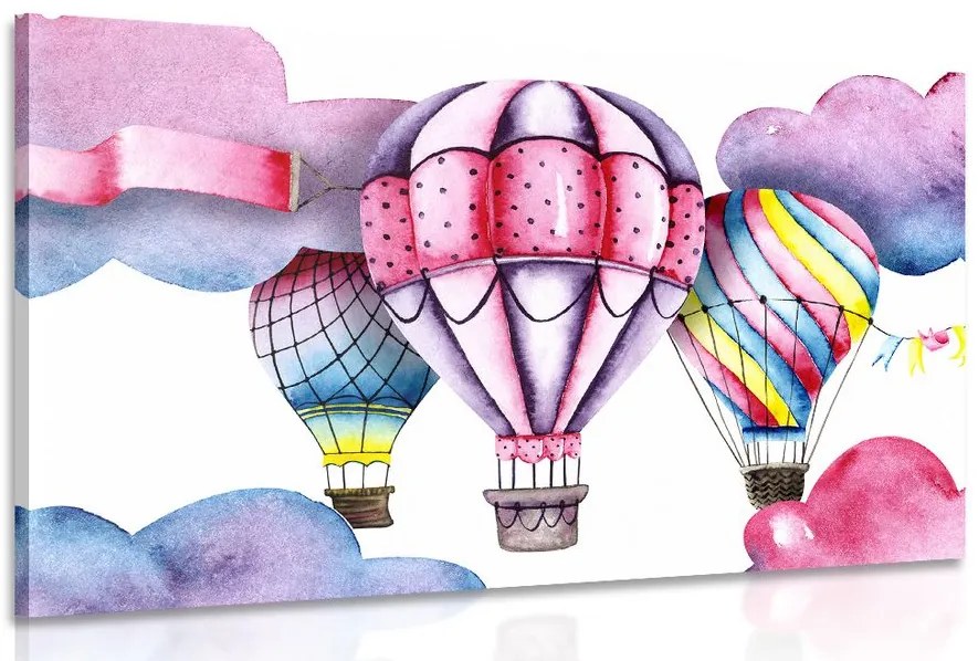 Quadro su tela – Palloncini ad acquerello