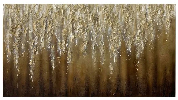 Art Maiora Quadro moderno astratto dipinto a mano su tela di cotone "Splendore" 130x70 Nessuna Cornice