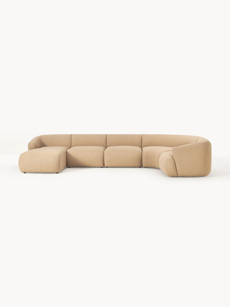 Divano angolare XL componibile in bouclé Sofia