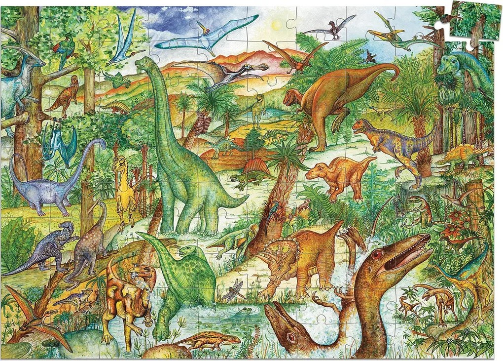 Un puzzle e un gioco di osservazione - dinosauri - 200 pezzi