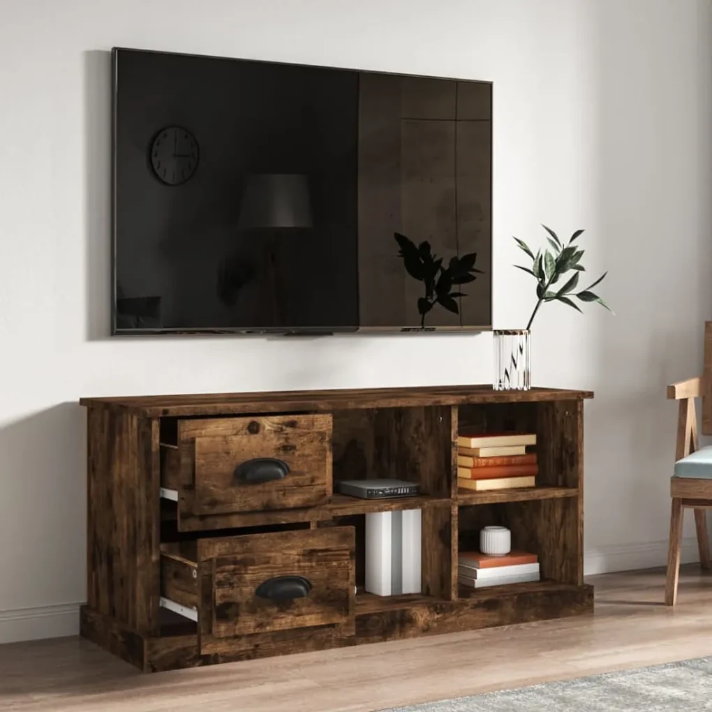 Mobile Tv Sospeso 100x32x30 Effetto Legno Rovere Evolution