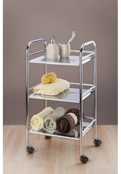 WENKO 12285100 - Carrello EXCLUSIVE 41x75 cm cromo lucido