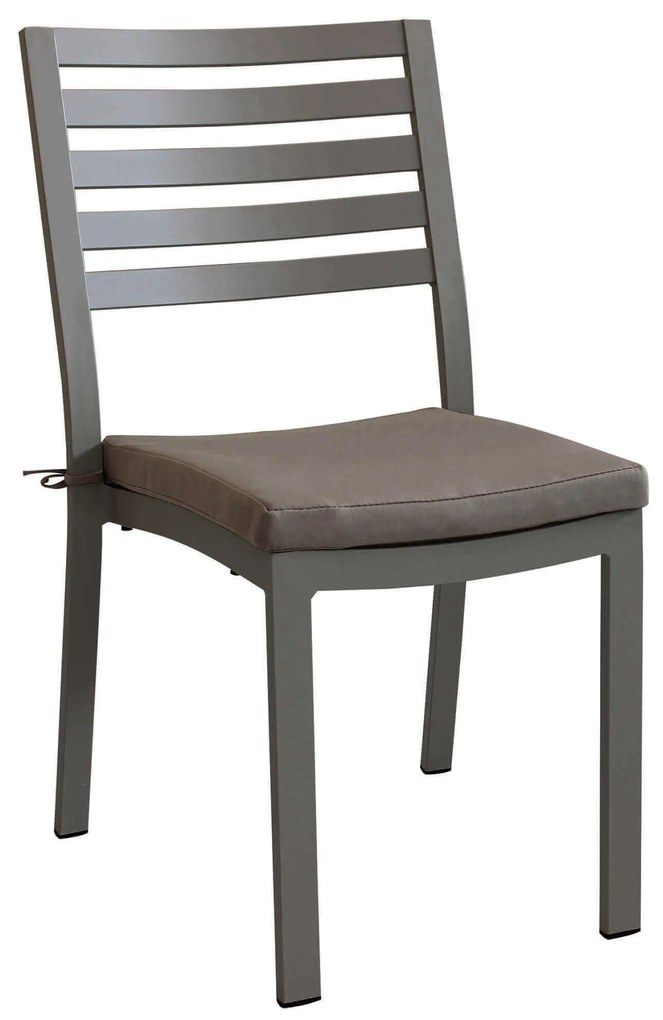 DEXTER - sedia da giardino in alluminio impilabile con cuscino