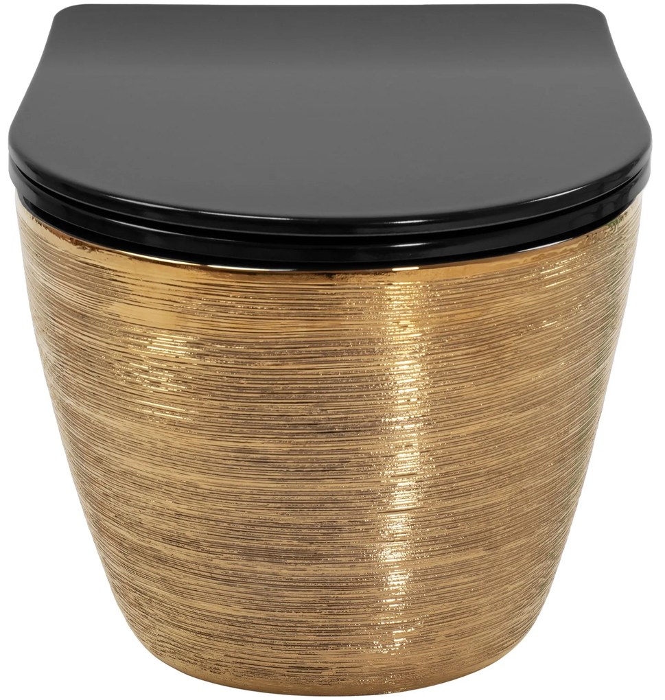 Vaso WC sospeso Rea Carlo Flat Brush Gold