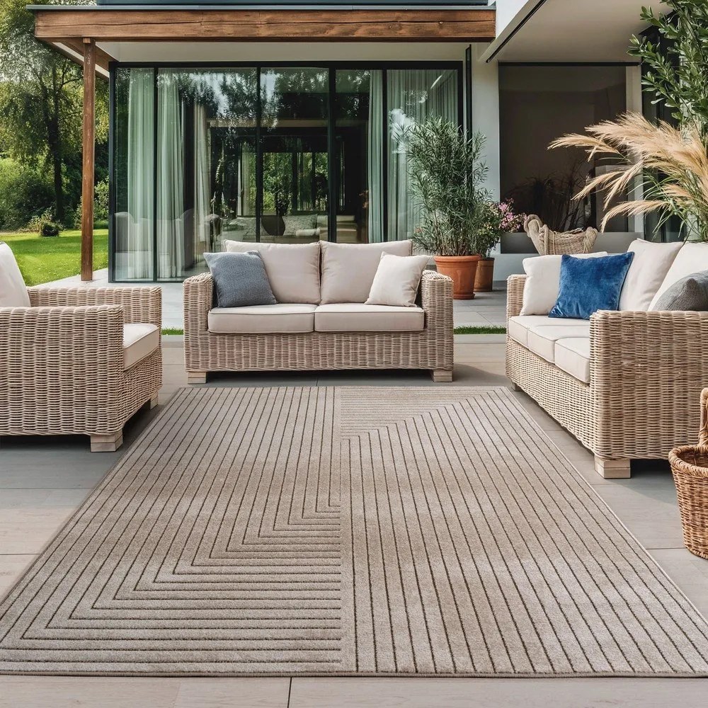 Tappeto da interno ed esterno beige 240x340 cm Nova 1202 – Ayyildiz Carpets