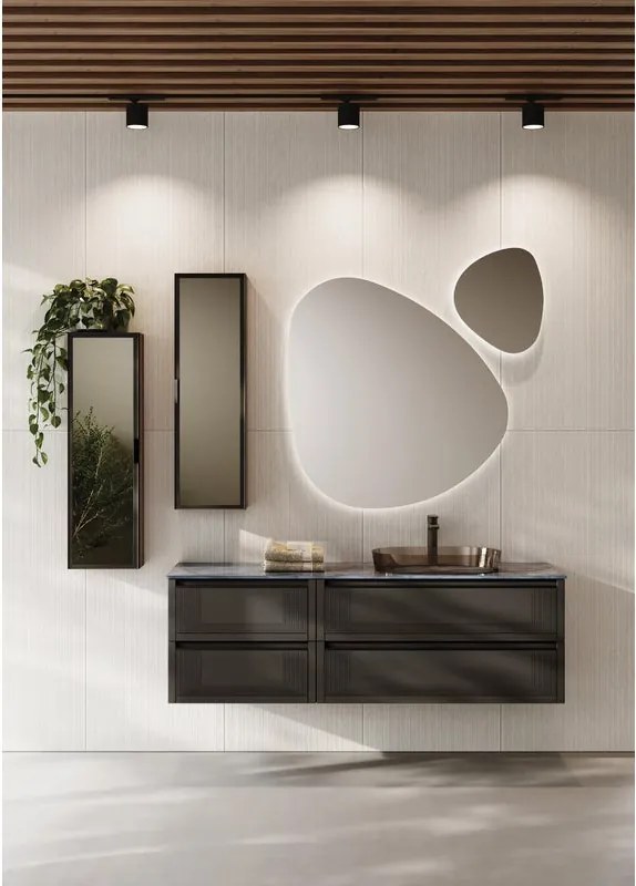 Top per lavabo  L 47 x H 1.2 x P 27 cm azure gres porcellanato C01