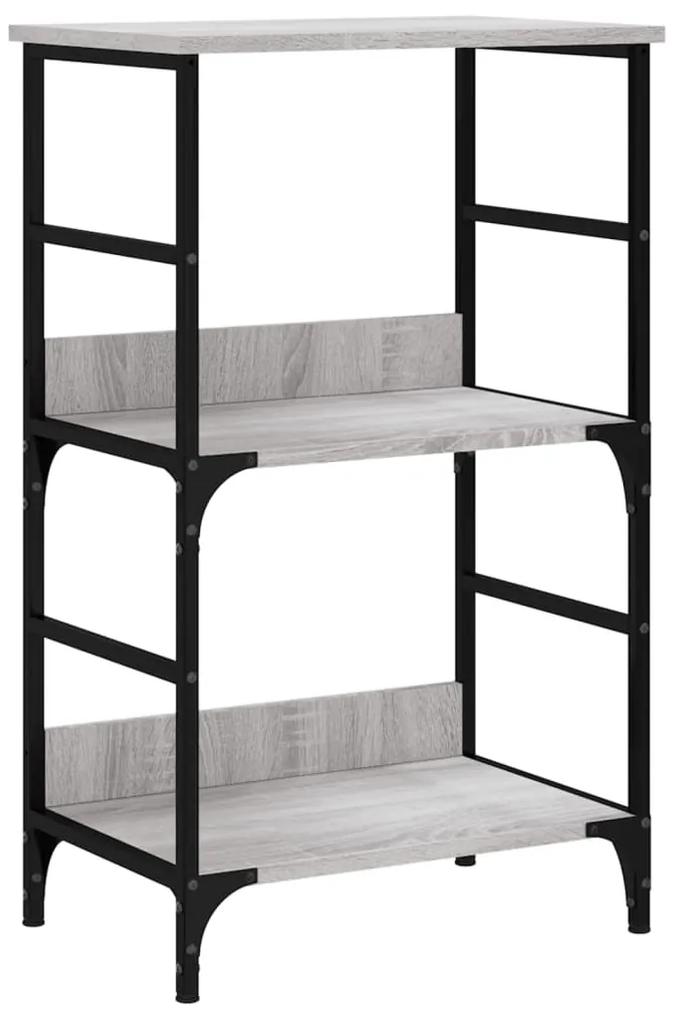Libreria grigio sonoma 50x33x82 cm in legno multistrato