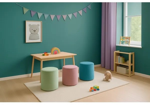 Pouf VEX, diametro 36 cm, rosa