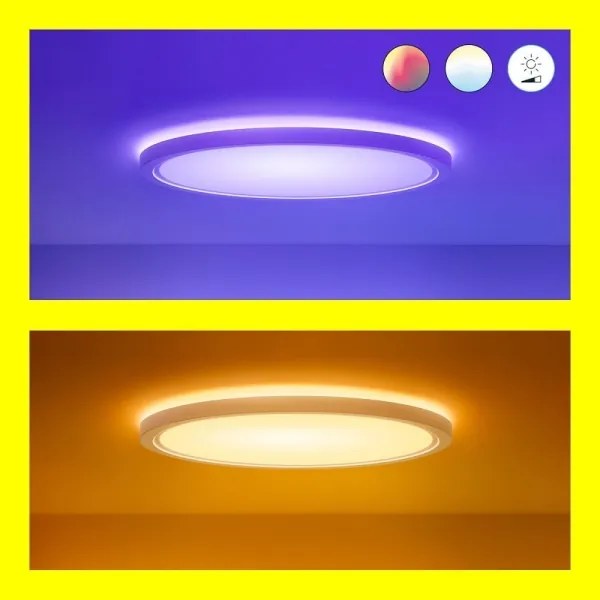 WiZ - Plafoniera LED RGB dimmerabile SUPERSLIM LED/22W/230V Wi-Fi bianco