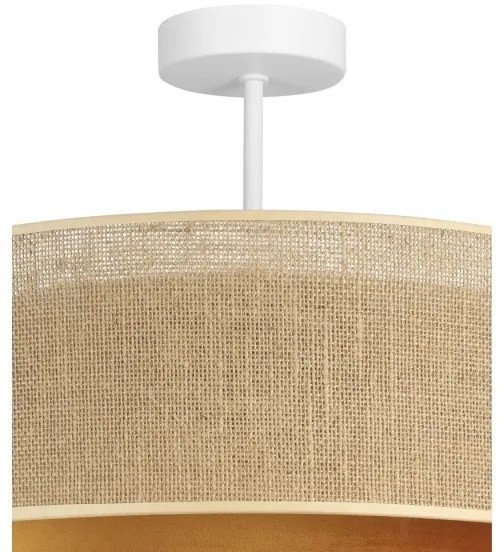 Plafoniera SARTA 1xE27/60W/230V Ø 45 cm rame/juta