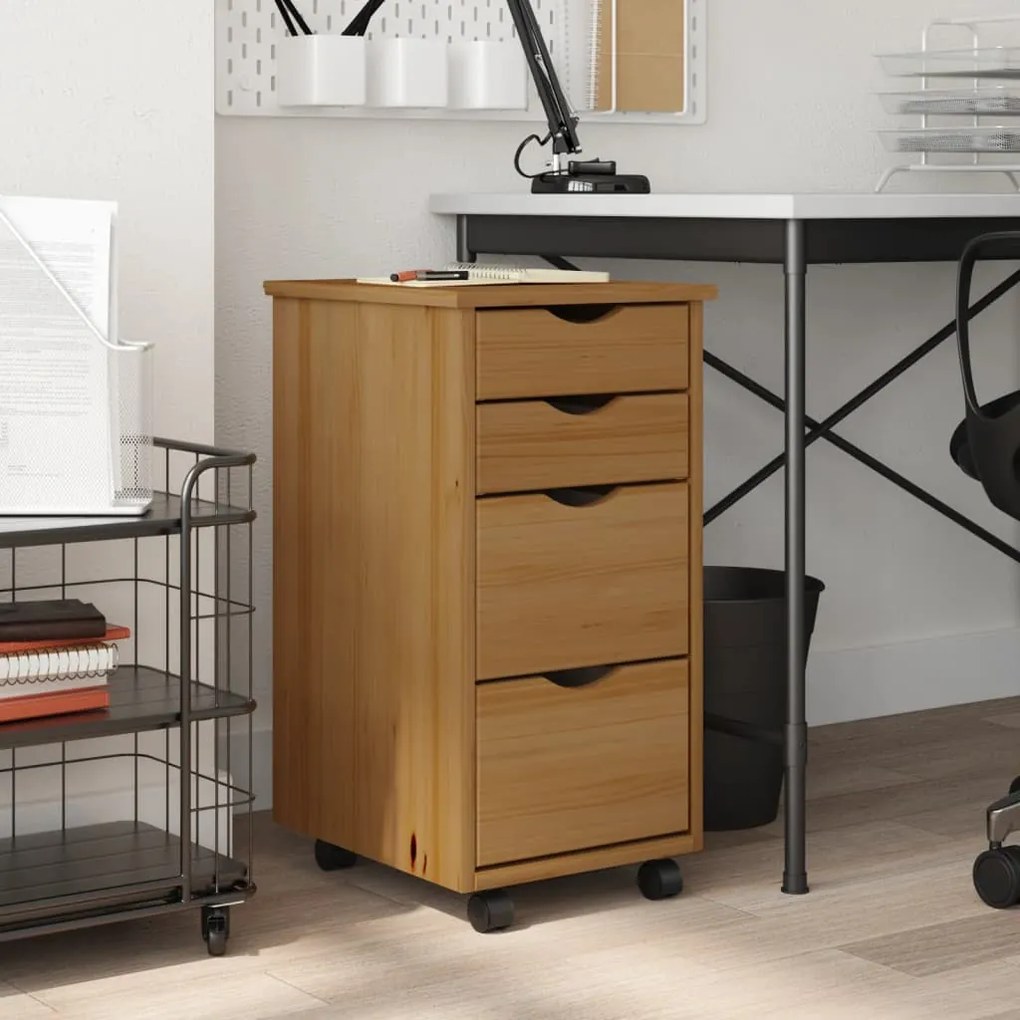 Armadietto rotante con cassetti moss miele legno massello pino