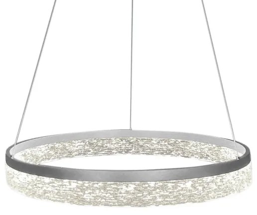 Lampadario LED su cavo GALA LED/25W/230V Ø 50 cm argento