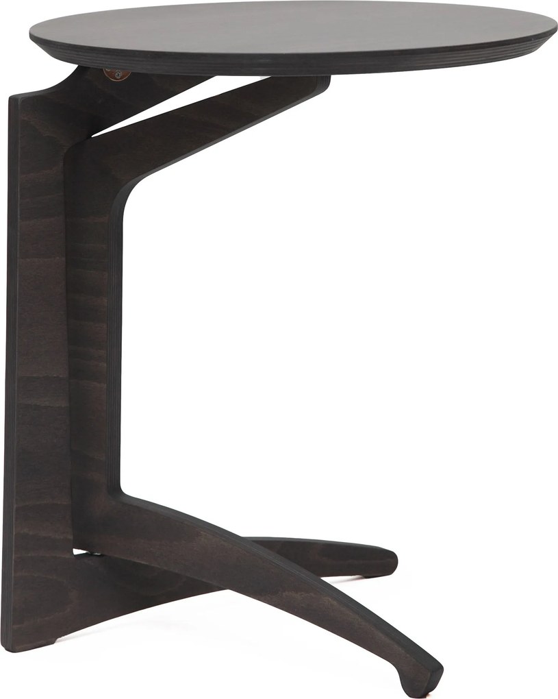 Tavolino Pieghevole da Salotto Ø43x51 cm in Legno Grigio Scuro...