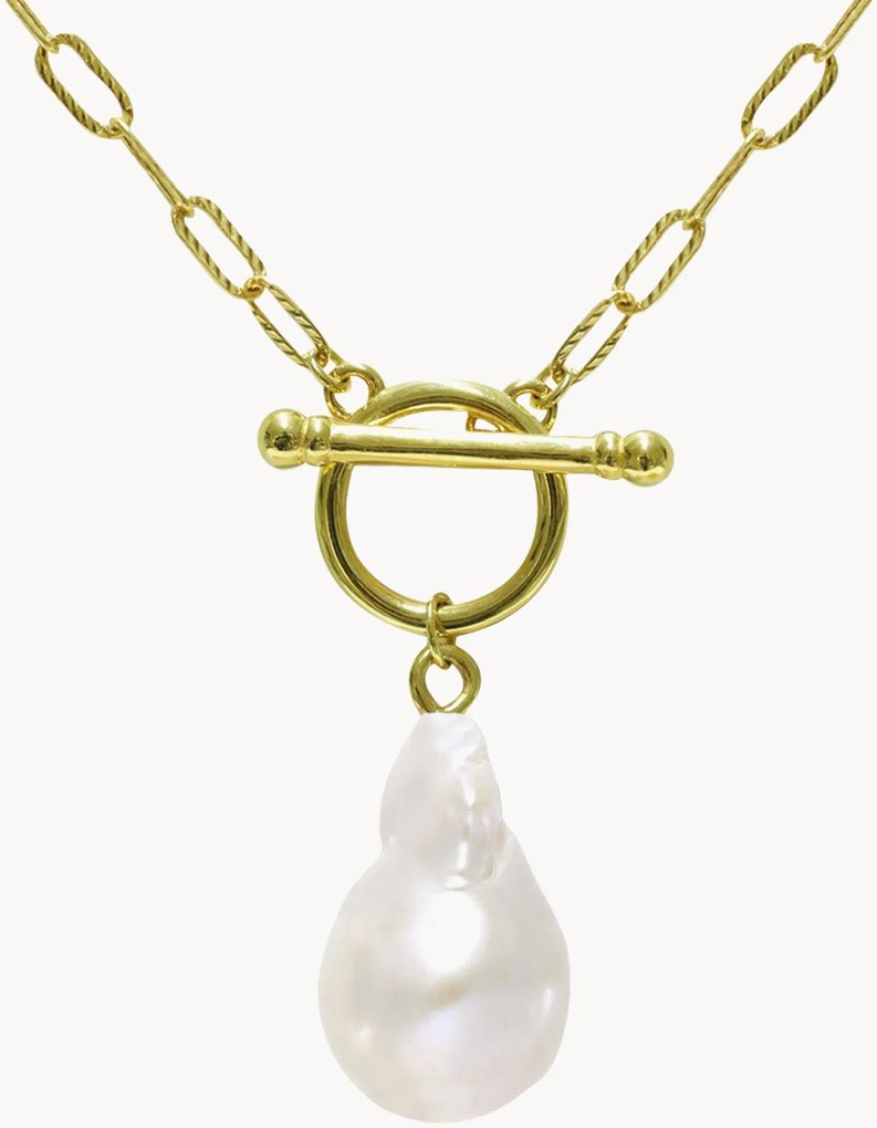 Collana in argento fatta a mano placcata in oro Aura