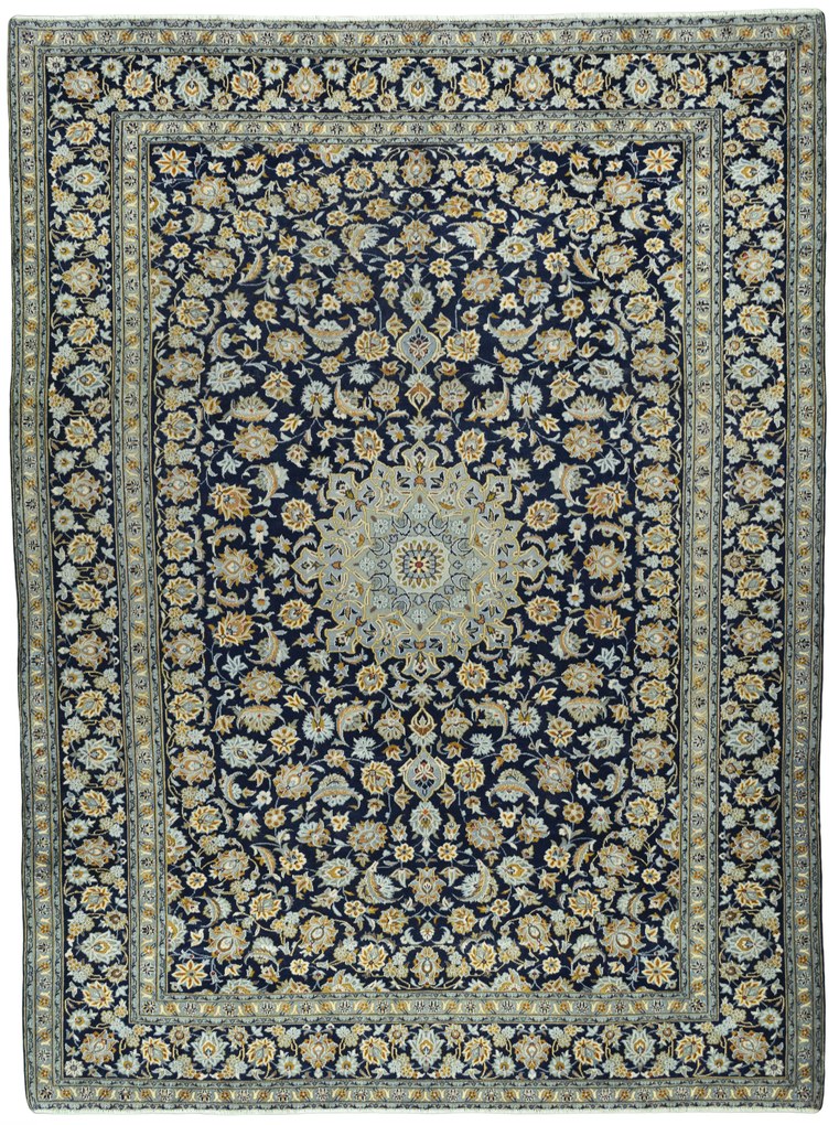 Kashan Tappeto persiano 300x400 Blu (Iran) Annodato A Mano