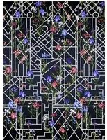 Christian Lacroix Tapete Fretwork Garden Panoramic - Indigo