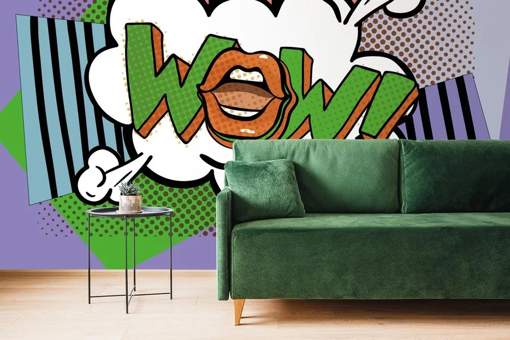 Carta da parati – Elegante pop art viola – WOW!