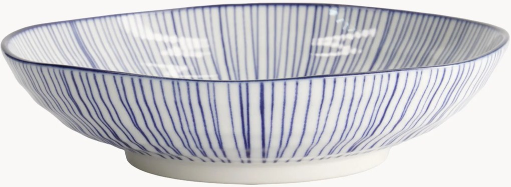 Set di 6 piatti fondi in porcellana Nippon Blue