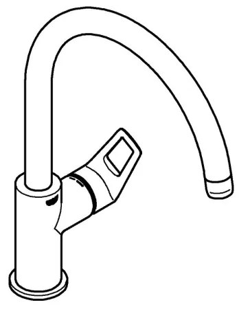 GROHE 31368001 - Miscelatore per lavello BAULOOP, cromo lucido