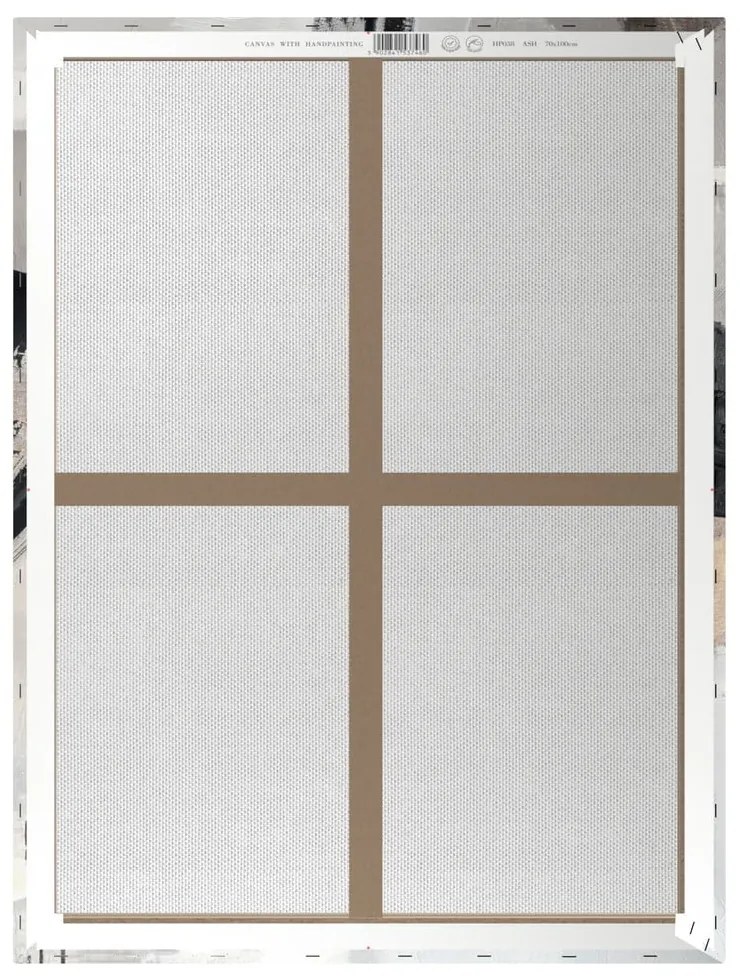 Quadro con elementi dipinti a mano 70x100 cm Ash – Styler