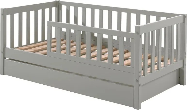 Cassetto grigio sotto il letto dei bambini 70x140 cm Peuter - Vipack